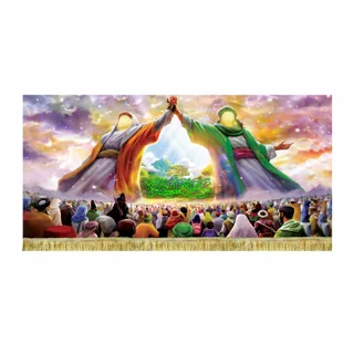 کتیبه مخمل نقاشی امیر المومنین علی علیه السلام