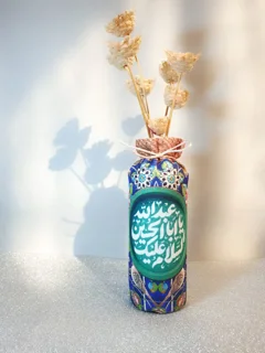 گلدان شیشه ای با روکش مخمل